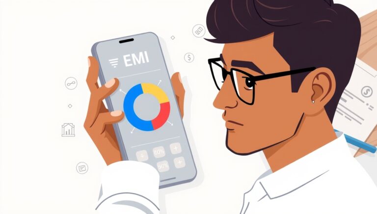 Calculating EMI on smartphone to maintain financial discipline in India